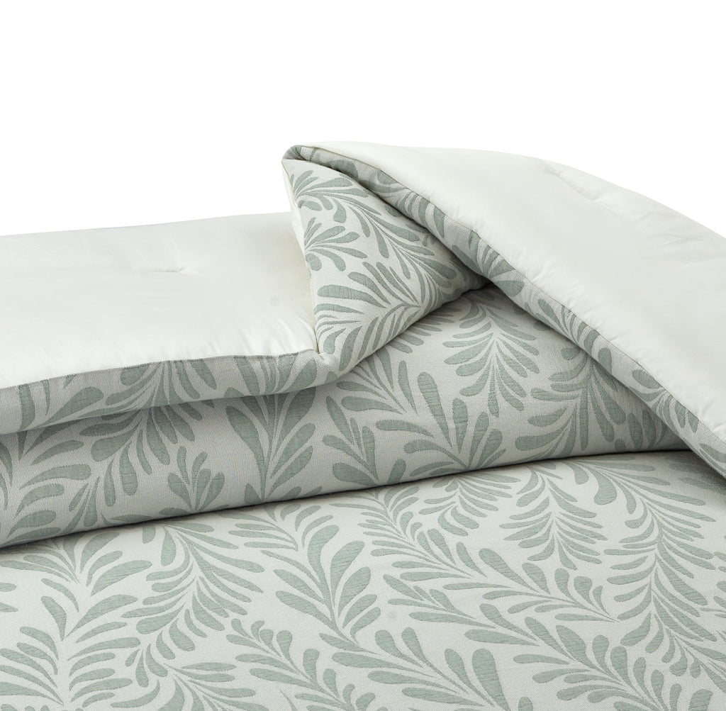 Botanical 3-Piece Comforter Set, Green, Full Queen, All Ages - Image 6